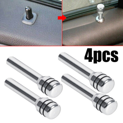 USA 4Pcs Aluminum Door Lock Stick Knob Pull Pins Cover Car Interior Accessories