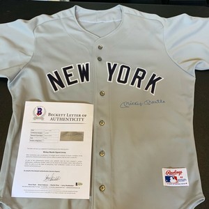 mickey mantle autographed jersey