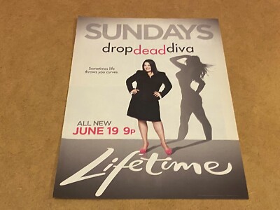 PEEP31 MAGAZINWERBUNG 11 X 8'' DROP DEAD DIVA TV-SHOW LEBENSLANG