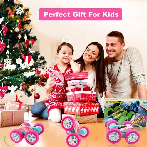 RC Stunt Cars Remote Control 2.4 GHz RC Racing Trucks Off Road 4WD Car Toys Pink - Picture 3 of 8