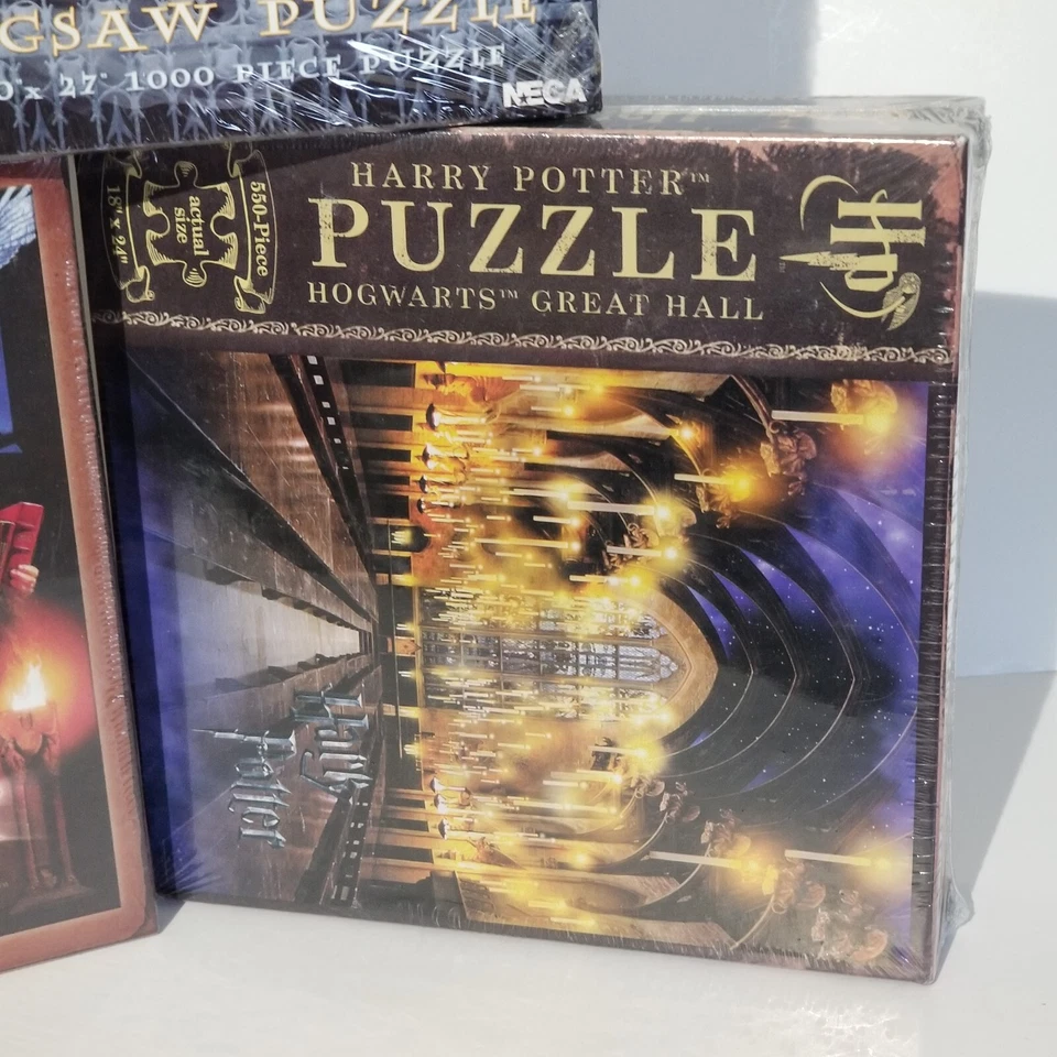 Lote de 3 Rompecabezas Harry Potter 1000 y 550 Piezas Hogwarts Gran Salón NUEVO Foto 4 de 4