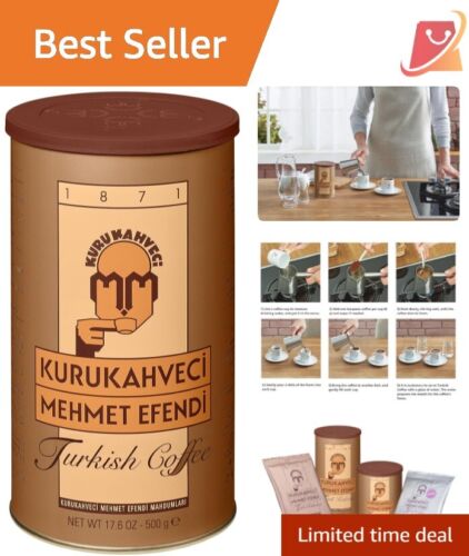 Turkish Coffee - Roasted Arabica Beans, 500 Gr for Authentic Taste
