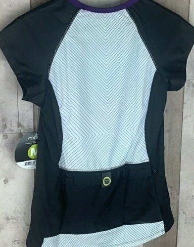 $55.MOXIE Cycling Black White Freestyle Colorblock Jersey T Shirt . NWT. Size M. - Picture 10 of 12