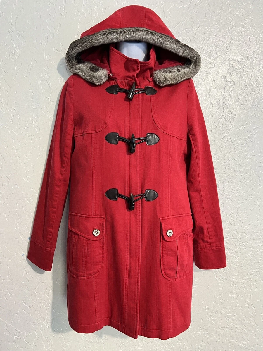 Veeko Women Size 36 (USA S ) Red Hooded Zip Long Pockets Jacket | eBay