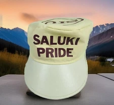 🔥 Vintage • Southern Illinois Salukis Pride • SIU • White Painters Hat • Rare