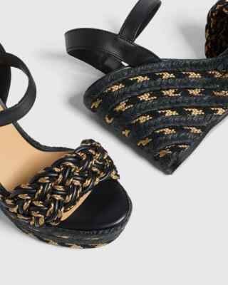 VIP価格★CASTANER★Joaquina ウェッジサンダル Castaner Black/Gold Wedges 10Cm Platform 3Cm Mod. Joaquina