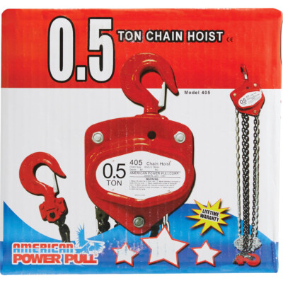 American Power Pull 1/2-Ton Capacity 10 Ft. Lift Manual Chain Hoist Model #405