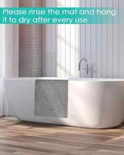 36x16 in Shower Mat Bathtub Mat Non-Slip Soft Mat with Drain PVC Loofah Bath Mat