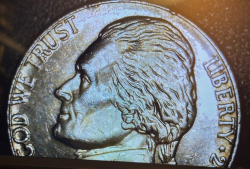 2000 P Jefferson Nickel ERROR ON Liberty , The L And I Is Together - Picture 7 of 9