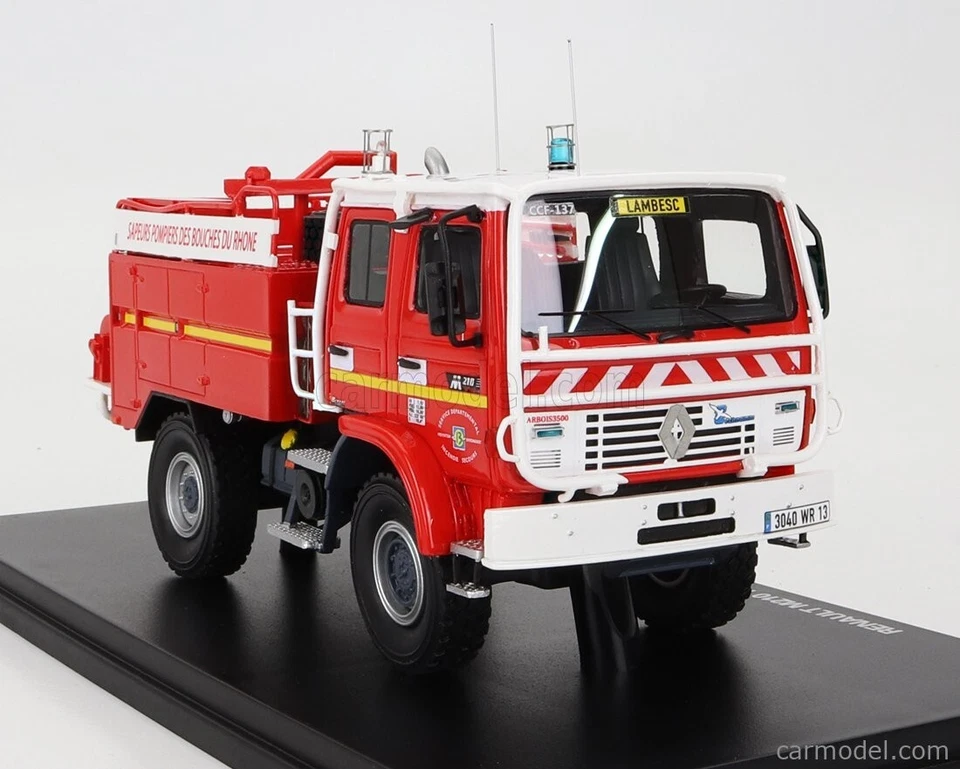 CAMION DE POMPIERS RENAULT M210 TECHNAMM ARBOIS 3500 CCF SDIS 13 1/43 ALERTE - Photo 3/4