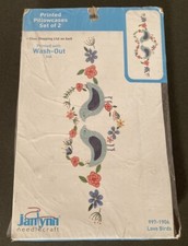 Janlynn Pair of Printed Pillow Cases to be Embroidered New Love Birds 997-1906