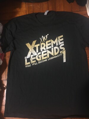 XWF Xtreme Legends Black T-Shirt XL Twitch Wrestling Video Game TV