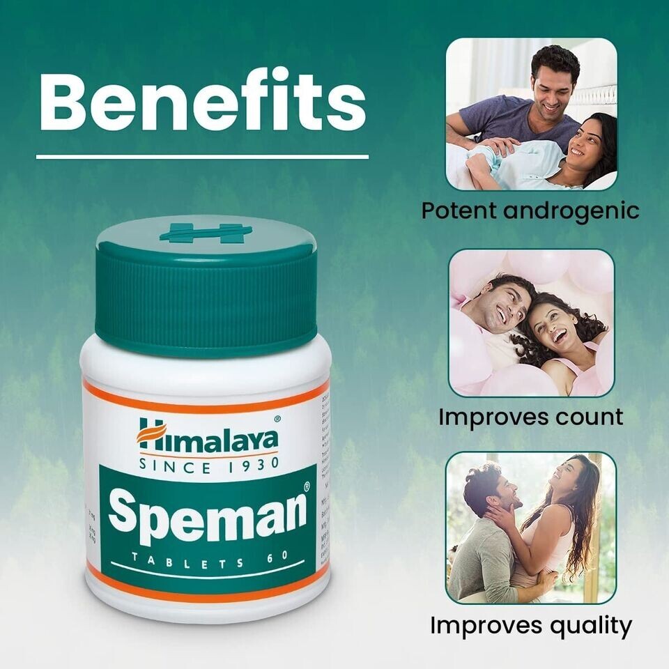 Himalaya Speman Tablets – Pack of 10 (60 Tablets Each) | Natural