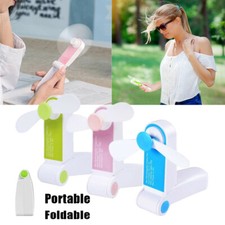 Portable Mini Pocket Fan Hand-held Folding USB Rechargeable Fan Travel Camping
