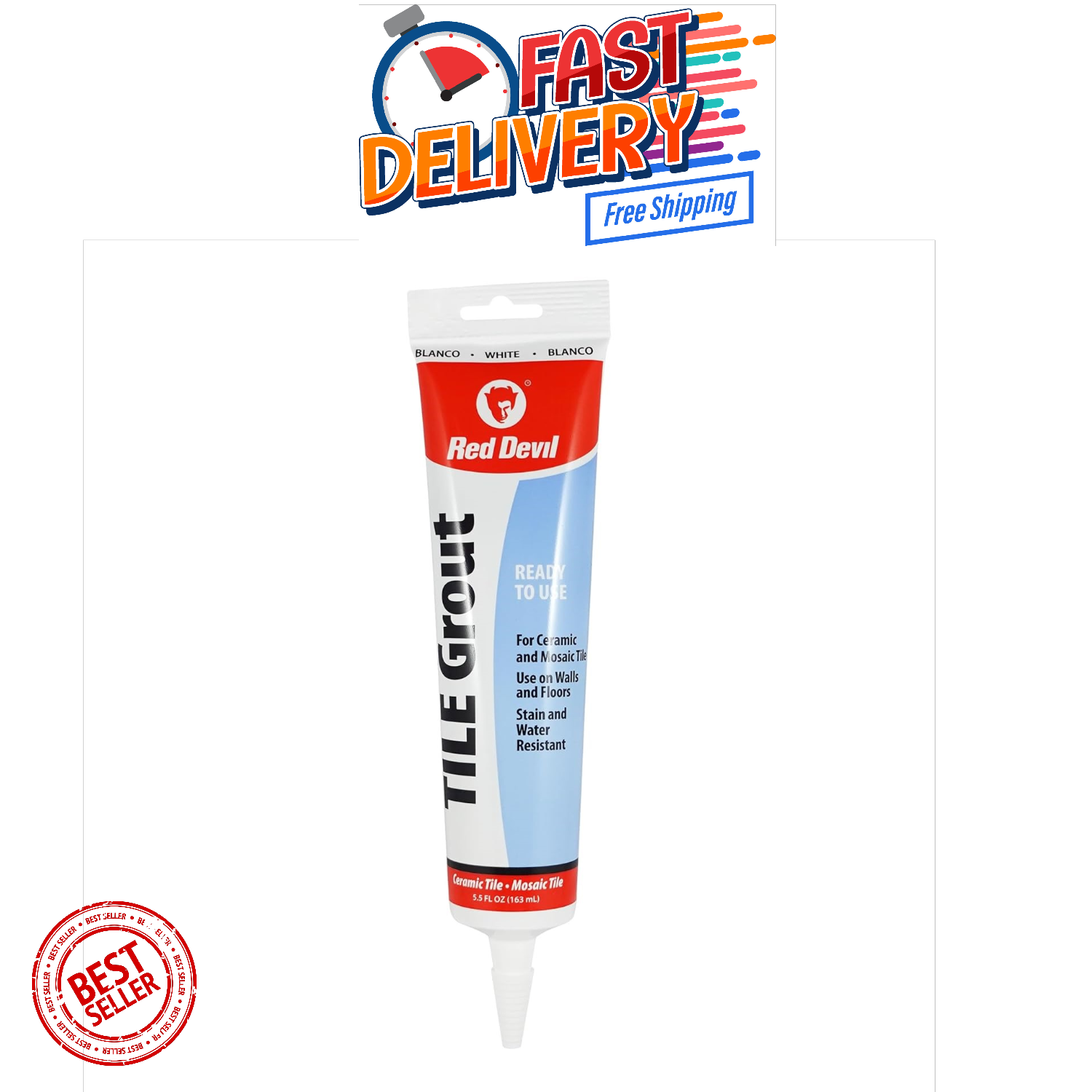 Red Devil 0425 PreMixed Tile Grout Squeeze Tube, 5.5 oz, White eBay