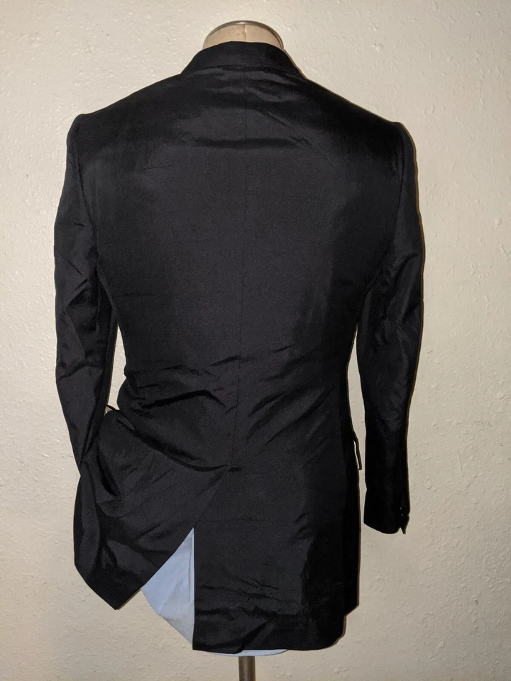 复古 36R ICONIC DOLCE & GABBANA 丝绸天鹅绒 Frock 像夹克外套燕尾服 — 第 4/4 张图片