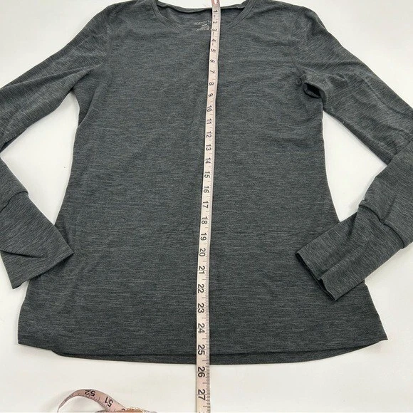 Camisa Top TERRAMAR Hottotties Gris Nube Nueve Cuello Redondo Capa Base Manga Larga M Foto 4 de 4