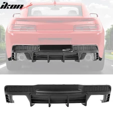 Fits 14-15 Chevy Camaro Ikon Style Rear Diffuser Bumper Lip Matte Black PP