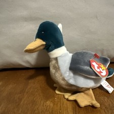Rare Ty Beanie Baby Jake the Mallard Duck Plush Toy 1998 MWMT