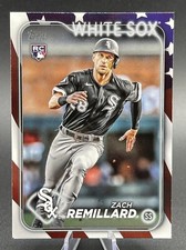 2024 Topps Series 1 Chicago Whitesox Zach Remillard Rookie Independence Day /76