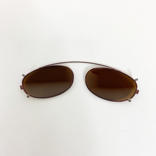 Archon M615TC 47 603 Polarized Bronze Metal Clip-On Sunglasses Oblong VTG - Picture 3 of 9