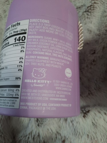 NUOVO Sanrio Hello Kitty Sweet Chocolate Cacao Mix più 20 oz tazza set di 2 - Foto 8 di 10