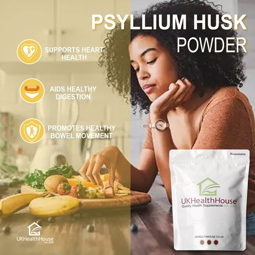 Psyllium Husk Powder - 100% PURE - Fine Milled Easy To Blend Soluble Fibre - UK - Picture 4 of 12