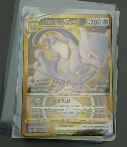 Pokemon 2022 Mewtwo Vstar 086/078 Holo Secret Rare