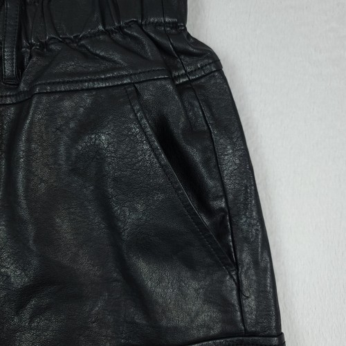 BDG UO Faux Leather Shorts Womens Small Black Vegan Paperbag High Waist - Picture 8 of 14