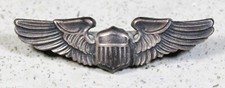 US WW2 2" NS Meyer LGB Style AAC USAAF Pilot Wings Replaced Pin Repair.  A164