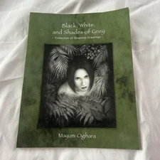 Black and white fantasy portrait artist art illustration book