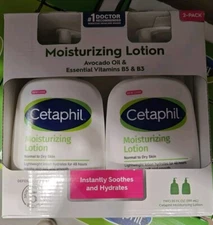 Cetaphil Moisturizing Lotion, Dry to Normal Sensitive Skin, 20 fl oz, 2-count