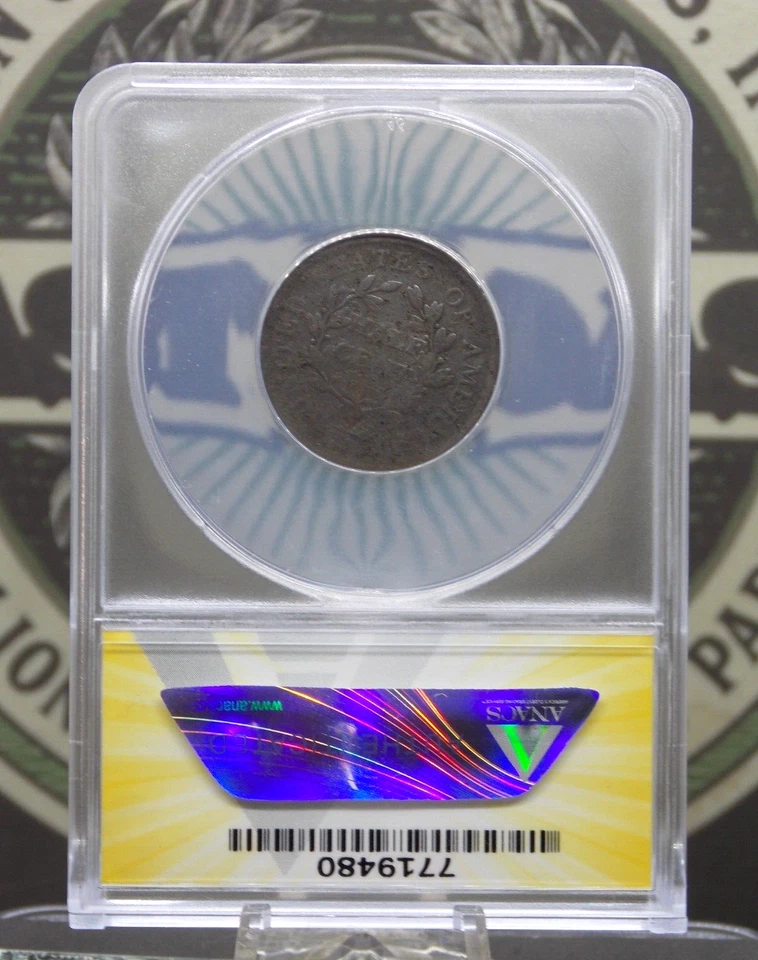 1805 Draped BUST Half Cent 1/2c ANACS G4 Details #480 Good ECC&C, Inc. - Image 4 of 4