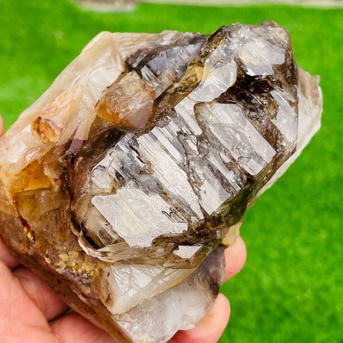 605 g Natural Humeante Citrino Esquelético Elestial Cuarzo Cristal Mineral Áspero - Imagen 14 de 17