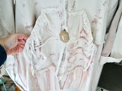 Vintage 80s HANDMADE PATCHWORK COAT Signed by Artist Sz L/XL ~Cool & Unusual~ - Picture 5 of 6
