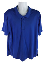 Men's Polos Shirts 2XL, Nordictrack, Short Sleeves Blue Polyester Shirts