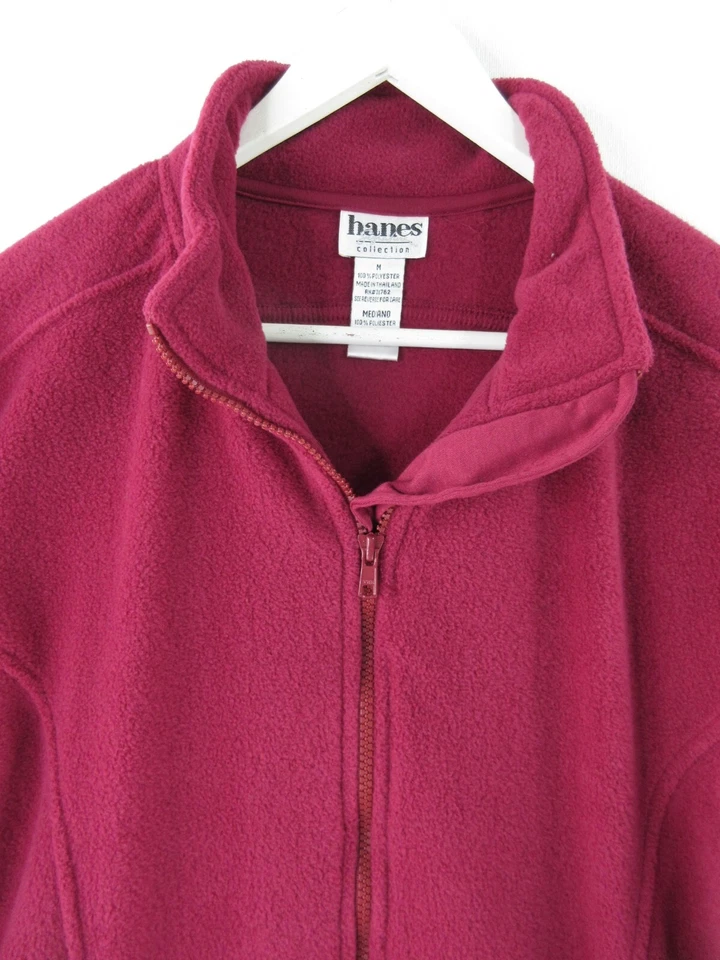 Chaqueta de Vellón Hanes Para Mujer M Cremallera Completa Bolsillos Suaves Cintura Abrigo Informal Acogedor Cálido Foto 2 de 4
