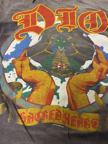 vintage 80s DIO RONNIE JAMES SACRED HEART TOUR 1985 HEAVY METAL t-shirt MEDIUM M - Picture 7 of 9