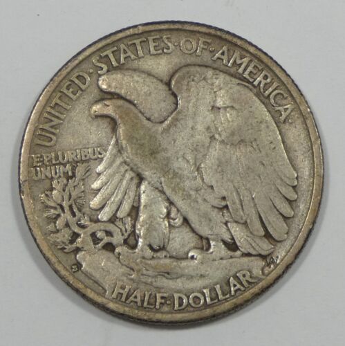 Medio dólar Walking Liberty 1927-S plata fina 50 centavos - Imagen 2 de 4
