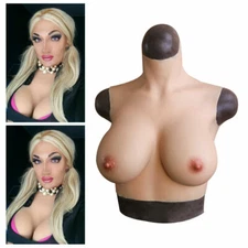 IMI No Oil Silicone Breast Forms Crossdresser Fake Boobs Breast Plate Drag Queen