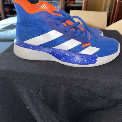 Adidas Pro Next 2019 J New York Knicks Blue Orange High Top Sneakers Sz 7