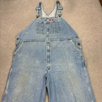 Dickies Latzhose Erwachsene 50x28 blau Latzhose Denim Workwear Carpenter Herren*