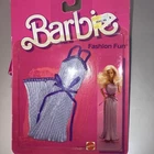 Vintage Barbie Superstar era Genuine Fashion Fun Long Ribbed Halter Dress NIP