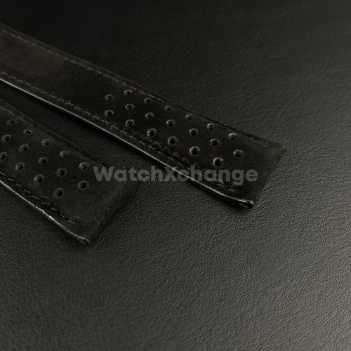 Black Suede Leather Strap For TAG Heuer Carrera Monaco 20mm 22mm 24mm - Picture 3 of 5