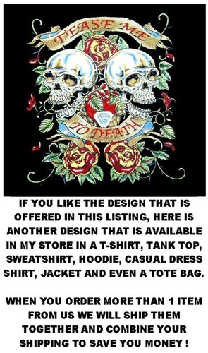 PUNISHER OLD SCHOOL EVIL DANGER GOTHIC GOTH WARNING RED SKULL HOODIE SWEATSHIRT - Picture 6 of 12