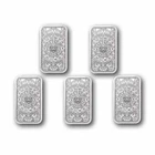 1 oz Silver Bar - Aztec - Lot of 5