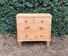 VINTAGE 19TH CENTURY VICTORIAN PINE CHEST OF DRAWERS