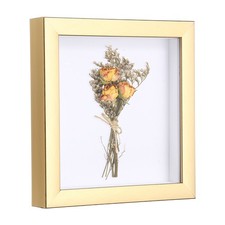 7x7 Inch Shadow Box Display Frame 2cm Deep Photo Shadow Box Gold