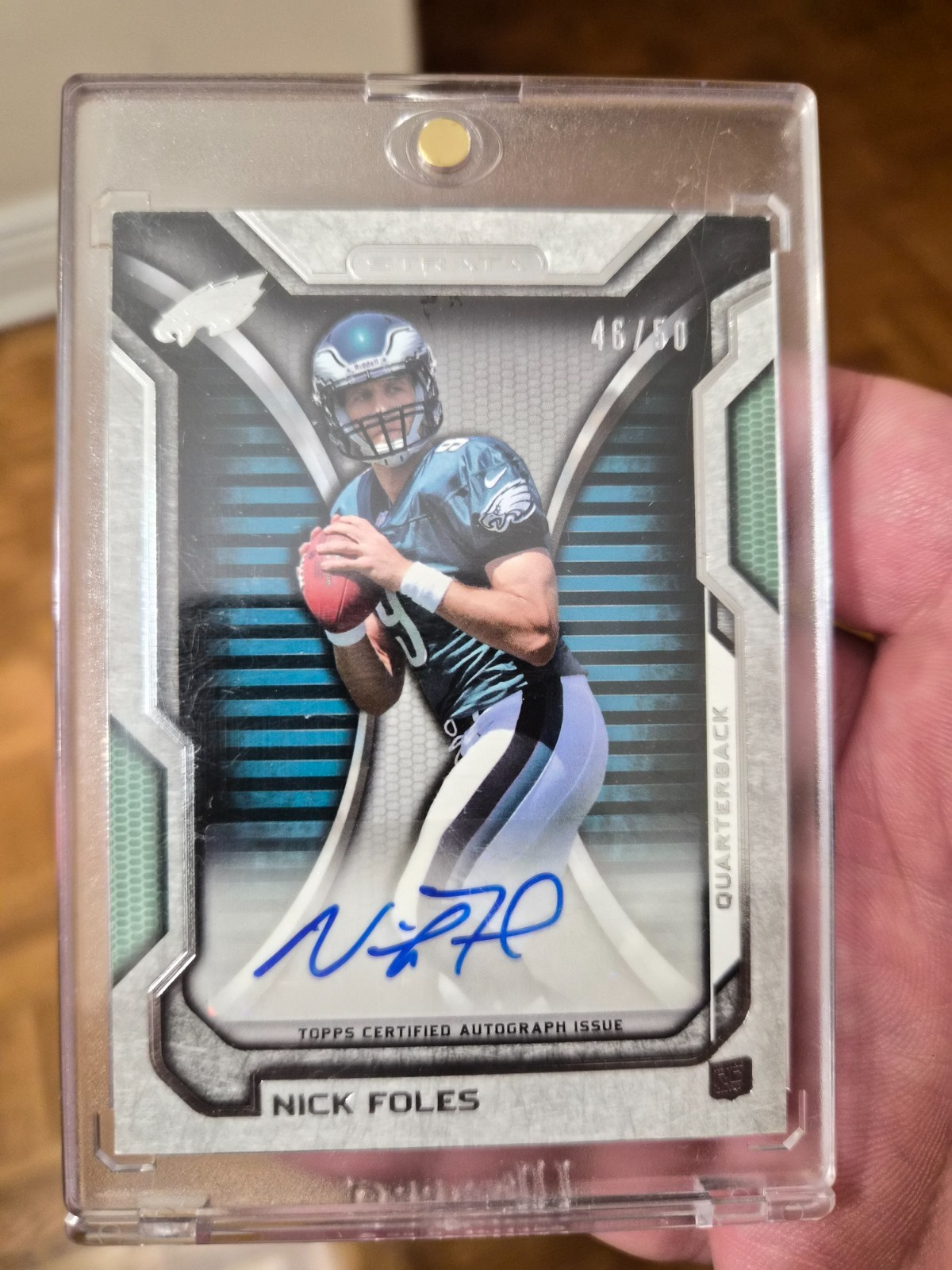 Nick Foles Topps Strata Rookie Autographs #RANF Green