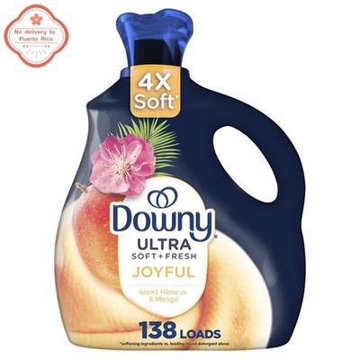 93oz/138 Loads Downy Ultra Soft & Fresh Fabric Softener Island Hibiscus & Mango